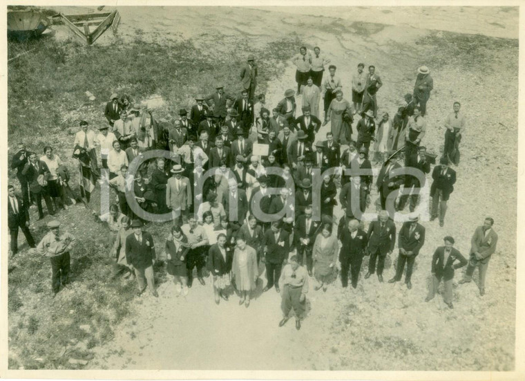 1935 GROTTE DI VALGANNA (VA) Gruppo Rionale Fascista BRANCA visto da cascata