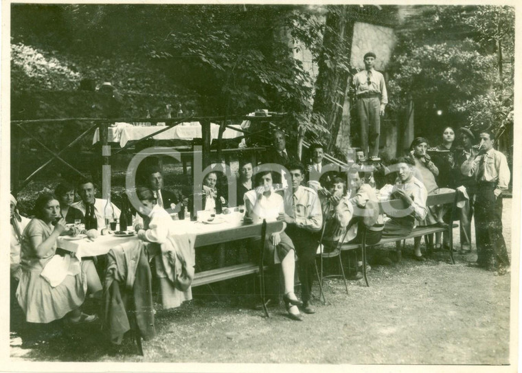 1935 INDUNO OLONA Gruppo Rionale BRANCA al Ristorante GROTTE DI VALGANNA *Foto
