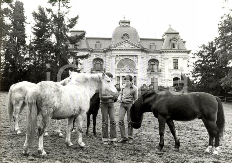 1981 BAD GODESBERG (D) Alunni scuola gesuita ALOYSIUSKOLLEG accudiscono cavalli