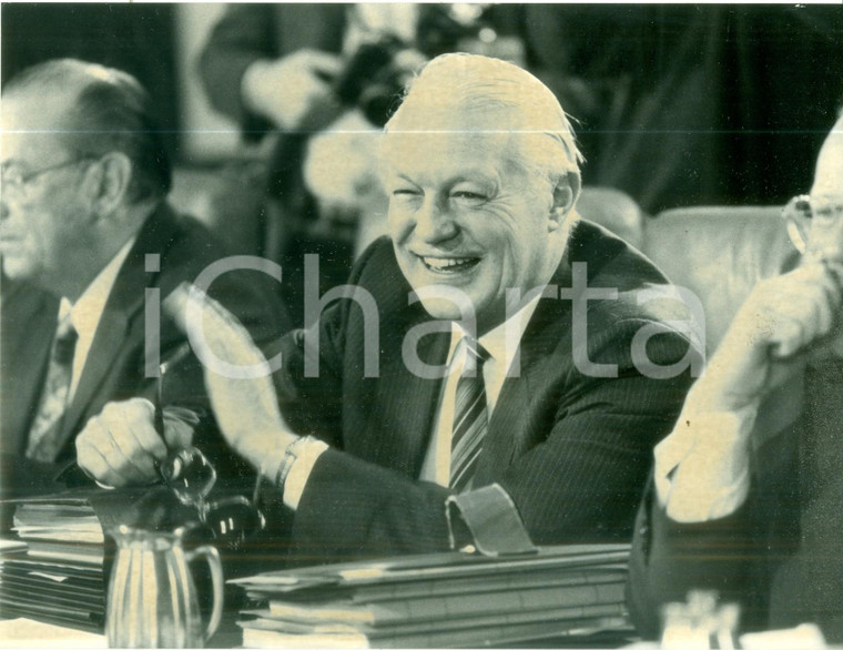 1988 BONN (DE) Gerhard STOLTENBERG Ministro Finanze CDU *Fotografia
