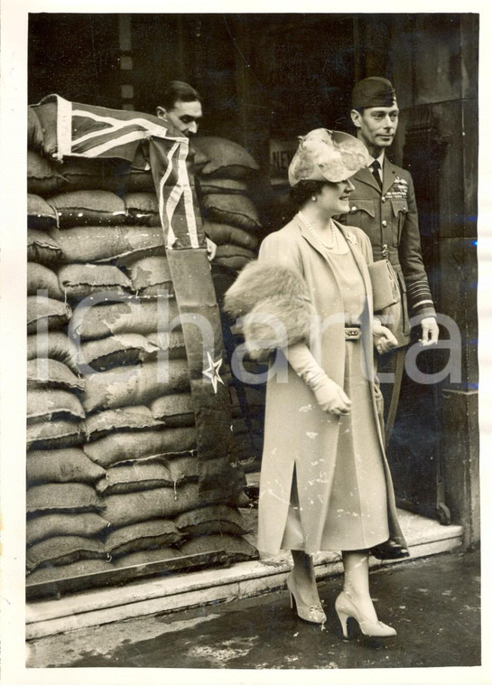 1939 LONDON Re George VI e regina Elizabeth BOWES-LYON visita New Zealand House