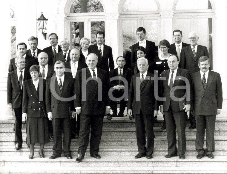1989 ca BERLIN (D) Membri del Governo di Helmut KOHL con Richard VON WEIZSACKER