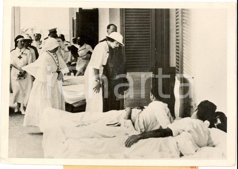 1936 AOI MASSAUA Principessa di Piemonte visita i feriti in ospedale *Foto