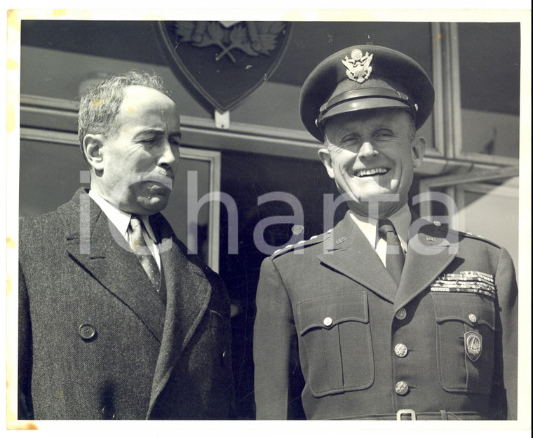 1955 PARIS Ministro Antoine PINAY con il generale Alfred GRUENTHER *Fotografia