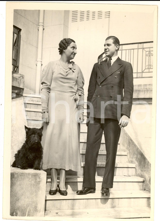 1935 Juan di BORBONE-SPAGNA e Maria di BORBONE-DUE SICILIE fidanzati *Foto