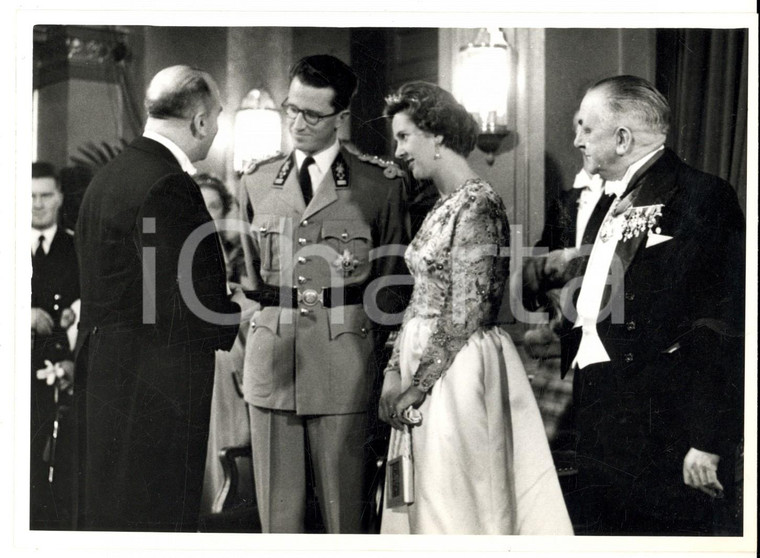 1961 BRUXELLES Gala della Stampa - Re Baldovino e Fabiola tra gli invitati