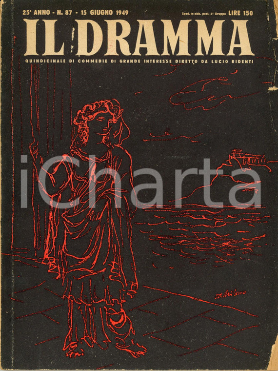 1949 IL DRAMMA Robinson JEFFERS August STRINDBERG Ill. DA MILANO *Anno XXV n° 87