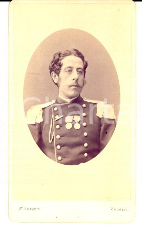 1870 ca VENEZIA Ritratto ufficiale del REGIO ESERCITO con medaglie *Foto SORGATO