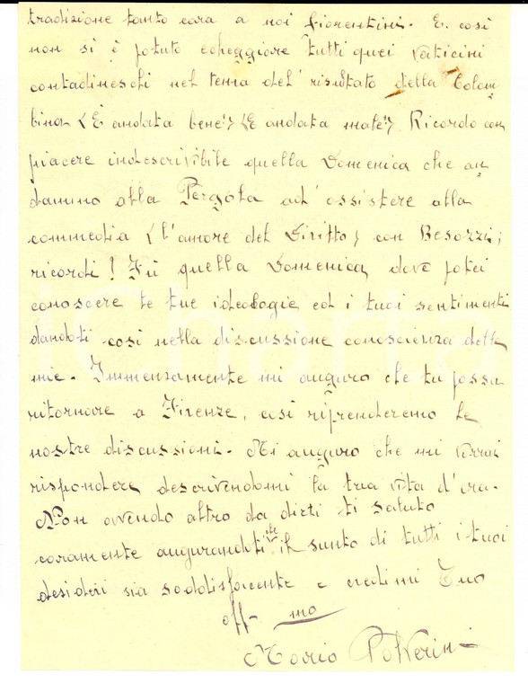 1941 WW2 FIRENZE Quest'anno manca il tradizionale scoppio del carro *Lettera