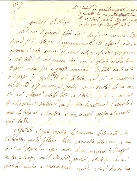 1840 NAPOLI Lettera a Luigi DE PASCALE per soluzione di un affare *Prefliatelica