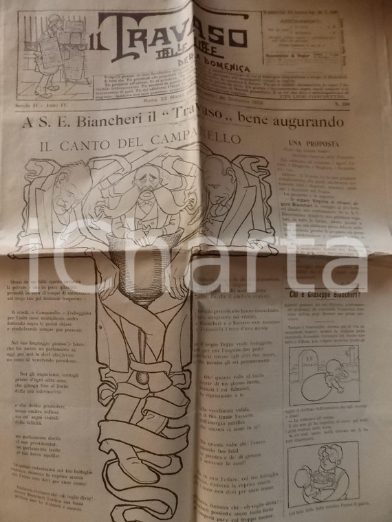 1903 IL TRAVASO DELLE IDEE Canto del campanello - A BIANCHERI *Anno IV n° 160