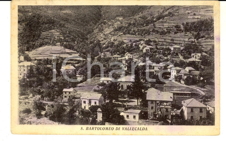 1919 SAN BARTOLOMEO DI VALLECALDA (GE) Veduta panoramica *Cartolina FP