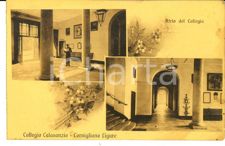 1930 ca GENOVA CORNIGLIANO Collegio CALASANZIO Atrio *Cartolina postale FP NV