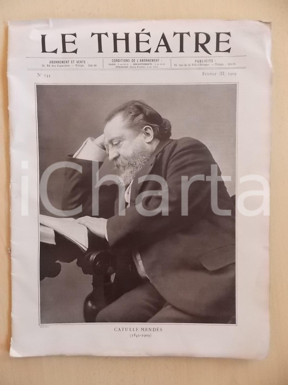 1909 LE THEATRE La Vestale della SCALA DI MILANO *Rivista teatrale ILLUSTRATA