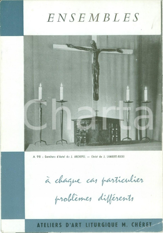 1950 ca PARIS Ateliers d'art liturgique CHERET *Opuscolo ILLUSTRATO