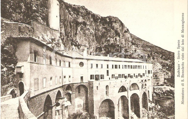 1930 ca SUBIACO - SACRO SPECO Monastero di San Benedetto *Cartolina FP NV