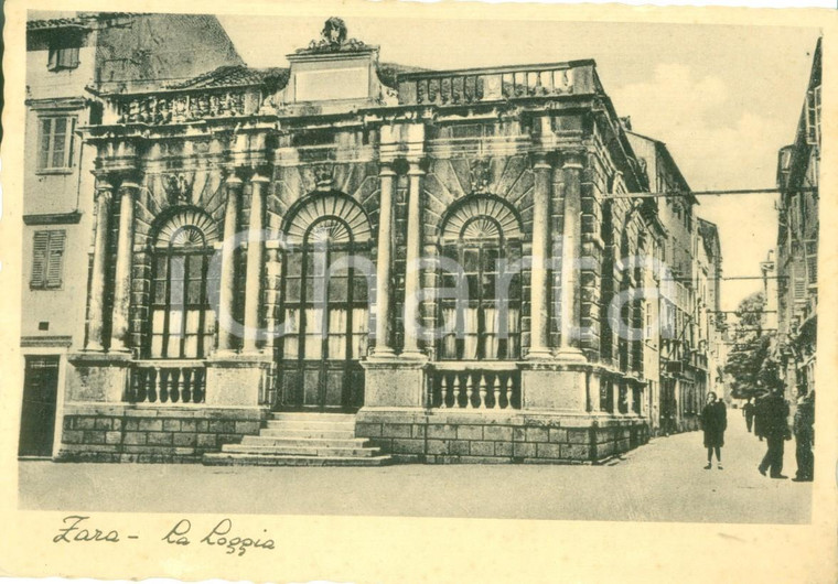 1937 ZARA (CROAZIA) La facciata della Loggia *Cartolina ANIMATA FG VG