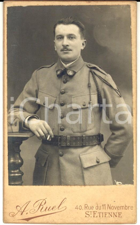 1915 SAINT-ETIENNE ARMEE DE TERRE Officier 4e régiment infanterie *Photo RUEL
