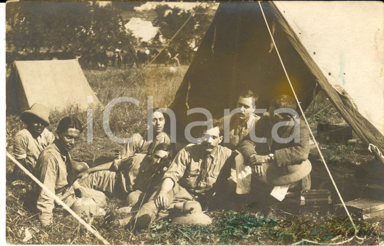 1920 ca ARMEE DE TERRE Ufficiali francesi con inservienti indigeni *Foto FP