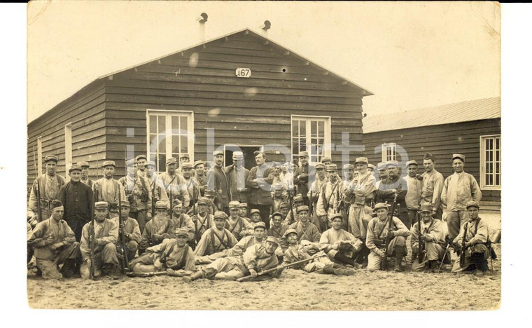 1915 SAINT-MEDARD-EN JALLES (F) Soldati di fanteria con militare di colore *Foto