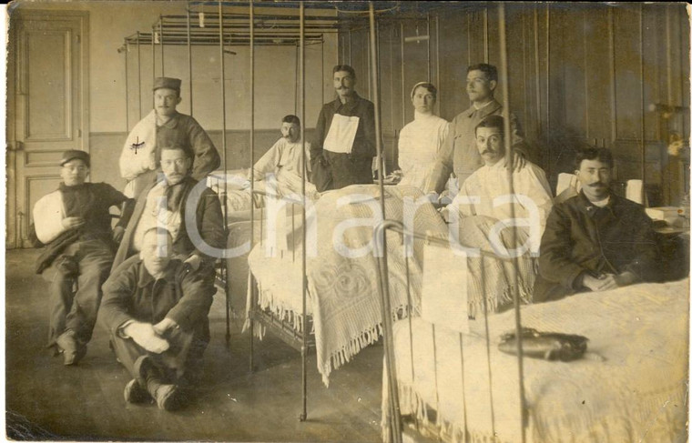 1915 ca PARIS Soldat Henri DAUMIER blessé à l'hôpital militaire *Photo GUERRE