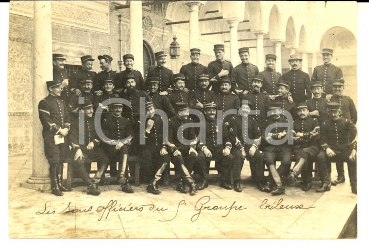 1910 FRANCE Les sous officiers du V Groupe Brileuse *Photo carte postale