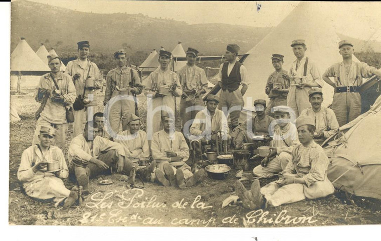 1915 ca CAMP DE CHIBRON (F) Elèves 21ème compagnie au camp *Photo sériale