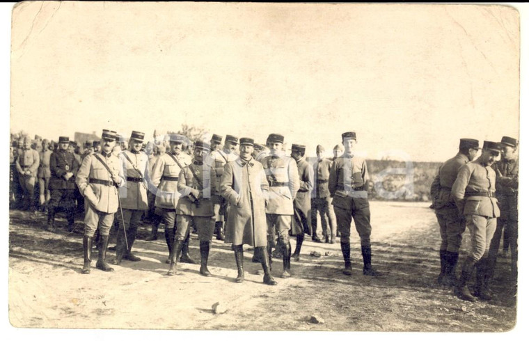 1915 ca WW1 FRANCE ARMEE DE TERRE Ufficiali in attesa di una rivista *Foto 