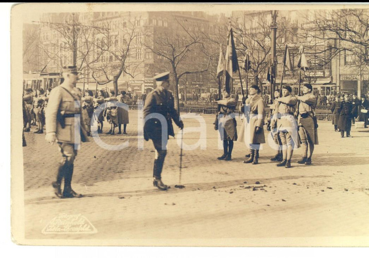 1918  WWI KOLN Cerimonia con rivista militare *Foto cartolina REINHOLD