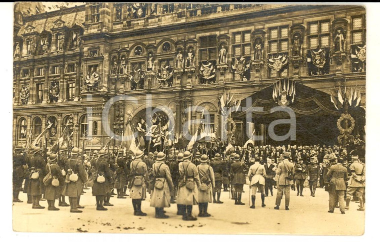 1919 PARIS Fêtes Victoire - Cérémonie à l'HOTEL DE VILLE *Photo carte postale