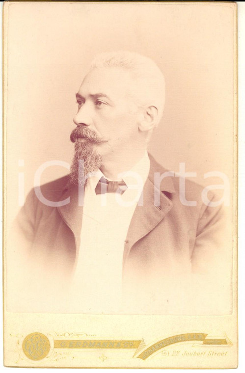 1890 ca JOHANNESBURG Ritratto dell'ing. Francesco CASSINIS *Foto ERDMANN