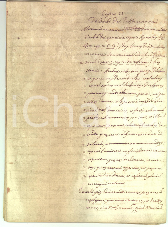1800 ca ANONIMO Manoscritto di DIRITTO CANONICO *Inedito 232 pp.