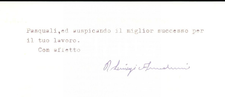 1963 FORLI' Mons. Luigi AMADUCCI spera di tornare in Terrasanta *Autografo