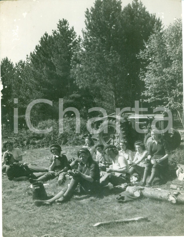 1941 CULFORD (UK) WW2 Giovani Lumberjills al Women's Land Army Training Camp