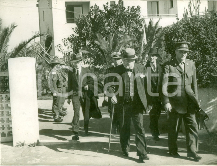 1943 CASABLANCA WW2 Winston CHURCHILL dopo incontro con ROOSEVELT Hotel ANFA