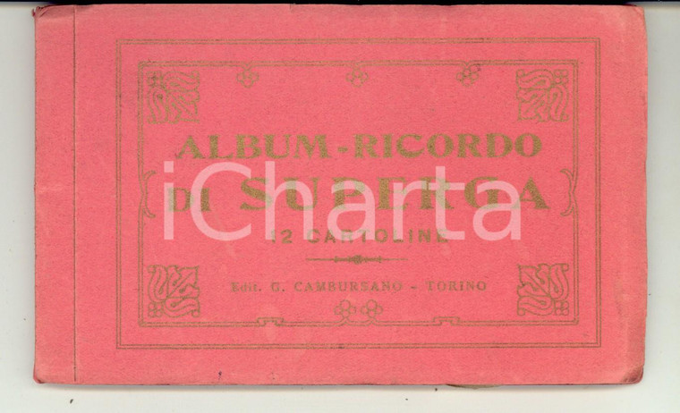 1920 ca TORINO SUPERGA Album ricordo illustrato 12 cartoline *TURISMO VINTAGE