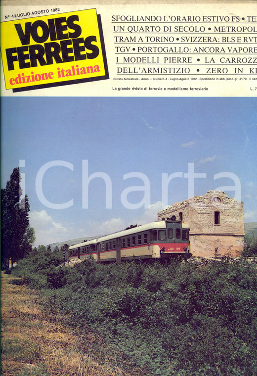 1982 VOIES FERREES Nuovi treni BLS Svizzera *Rivista ferrovie e modellismo n°4