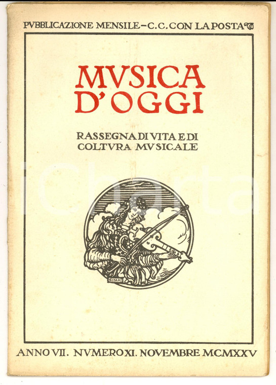 1925 MUSICA D'OGGI La vita amorosa di WAGNER *Rivista anno VII n°11