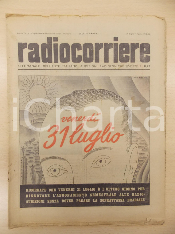 1942 RADIOCORRIERE EIAR Truppe italiane a MARSA MATRUH *Rivista anno XVIII n°30