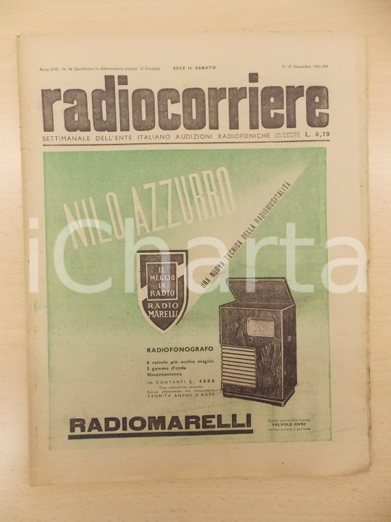 1941 RADIOCORRIERE Vittorie italiane sul Mar Nero *Rivista anno XVII n°46