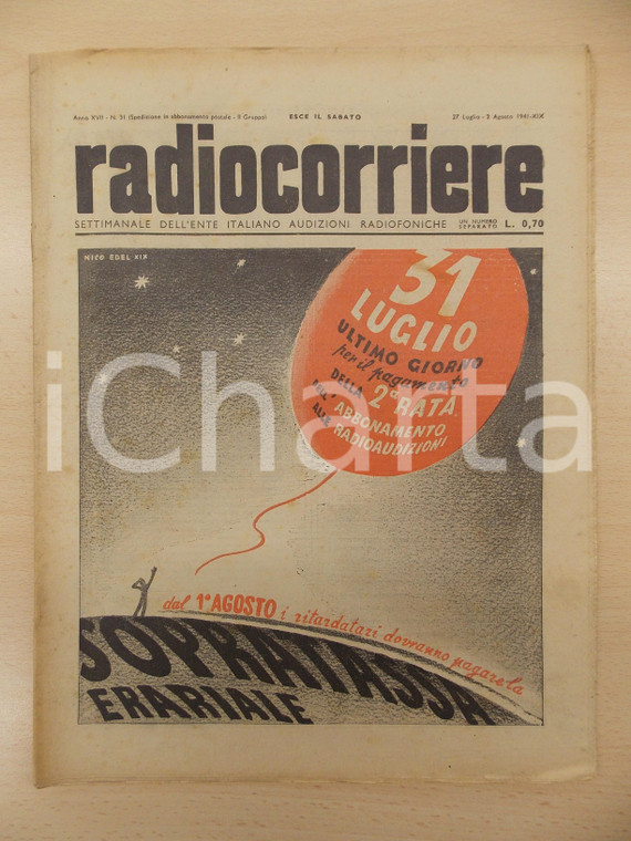 1941 RADIOCORRIERE Italiani nella campagna di Russia *Rivista anno XVII n°31