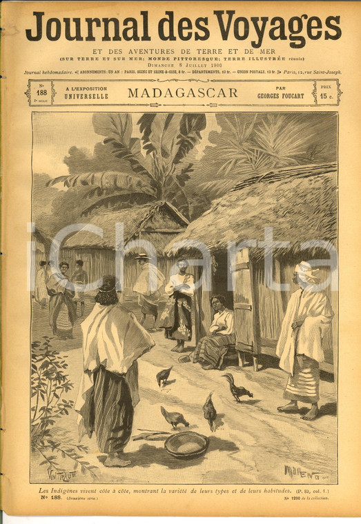 1900 JOURNAL DES VOYAGES Le MADAGASCAR à l'Expo *Revue ILLUSTREE n°188