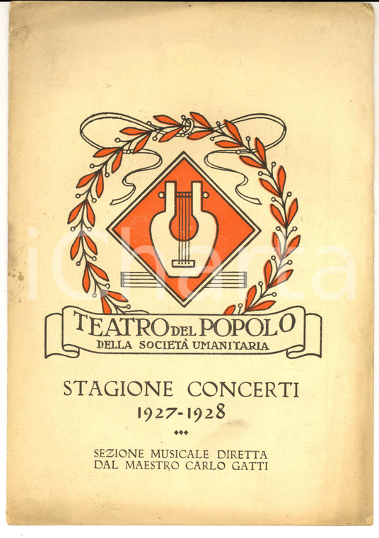 1928 MILANO TEATRO DEL POPOLO Concerto del pianista Alberto D'ERASMO *Programma