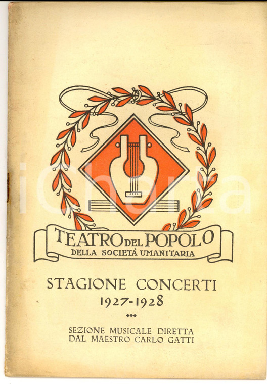 1928 MILANO TEATRO DEL POPOLO Concerto diretto da Ettore PANIZZA *Programma