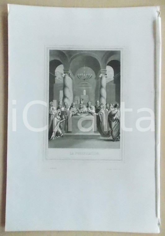 1853 VIE DE N. S. JESUS CHRIST La Purification *Gravure 28 x 42