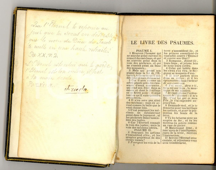 1900 ca LE LIVRE DES PSAUMES - Avec dédicace 126 pp. 7x11 cm