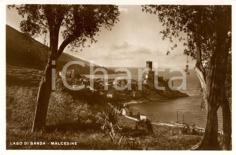 1938 MALCESINE (VR) Veduta panoramica paese sul Lago di GARDA *Cartolina FP NV