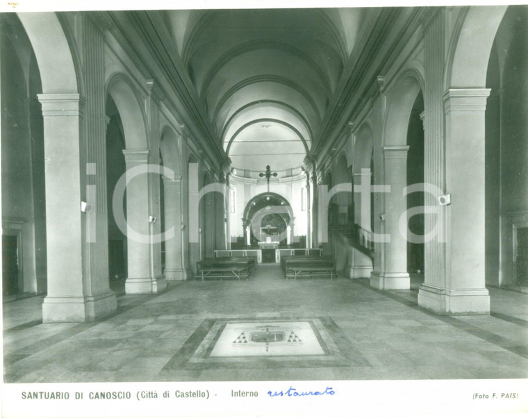 1955 ca CITTÀ DI CASTELLO (PG) Interno Santuario di CANOSCIO *Foto seriale PAIS