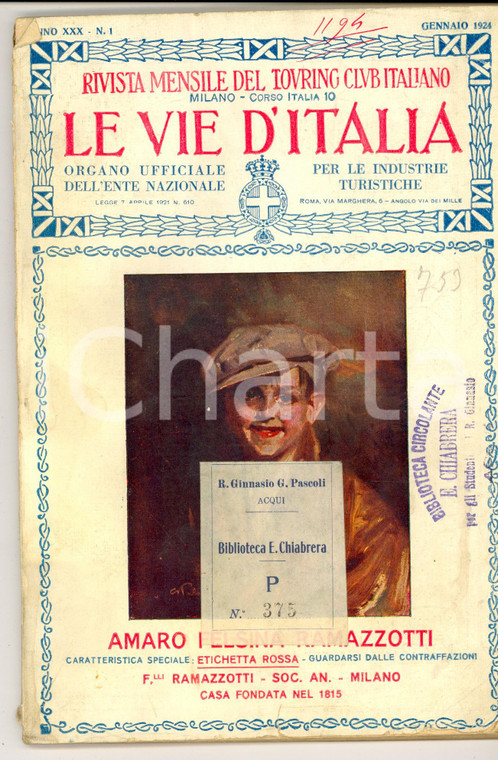 1924 LE VIE D'ITALIA TCI CAMOGLI e il suo popolo marinaro *Rivista anno XXX n°1