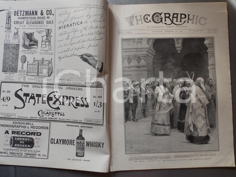 1902 THE GRAPHIC The Shipka celebrations *Review vol. LXVI n° 1716 sovracoperta